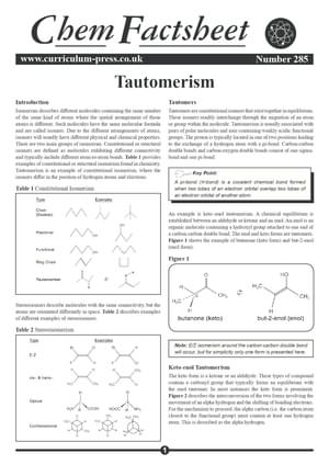 Tatumerism Tautomerism - Curriculum Press