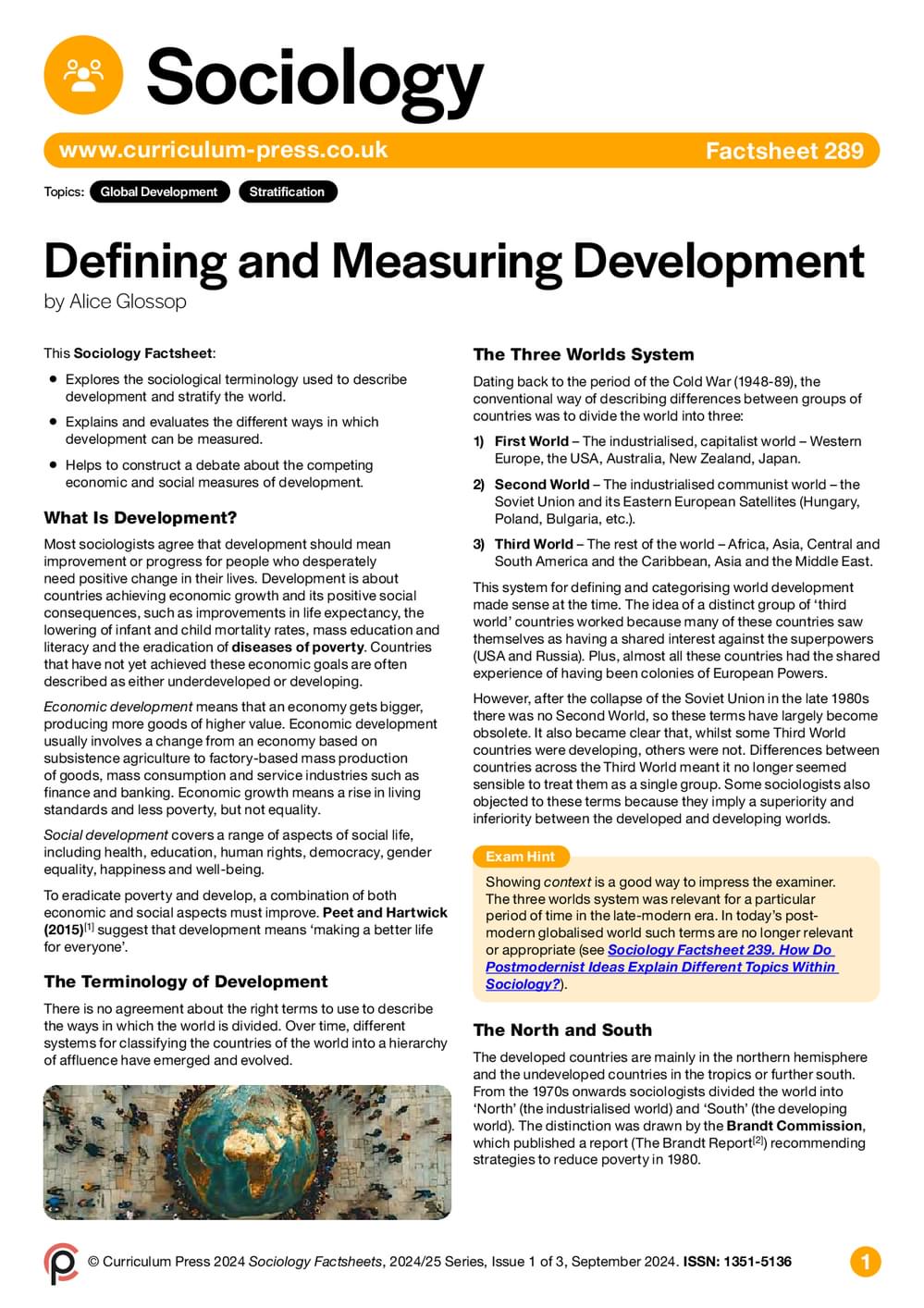 Measuring Development Aid Defining and Measuring Development - Curriculum Press