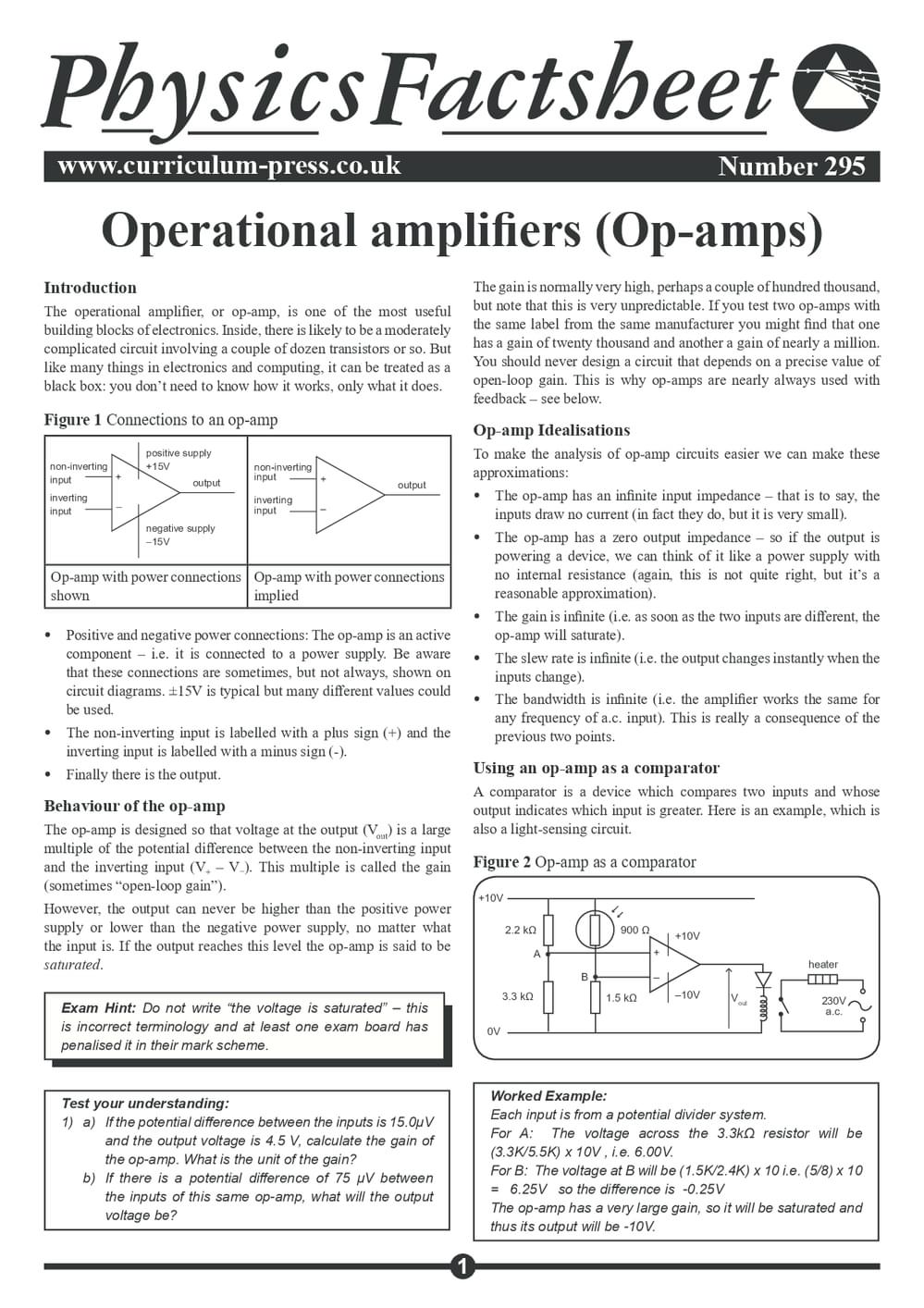 295 Operational Amplifiers
