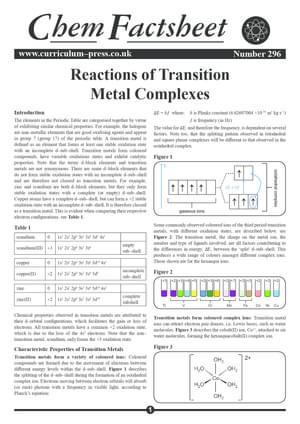 296 Reaction of Transition Metal Complexes v2