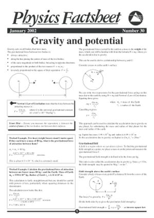 30 Gravity Potential