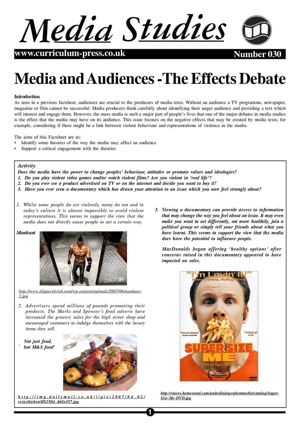 30 Media Audience Effects