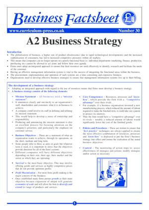 30 A2 Business Strategy