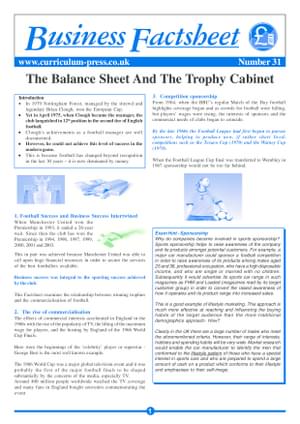 31 Balance Sheet And Trophy