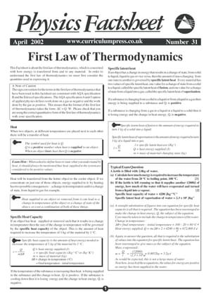 31 Firs Law Thermodynamics