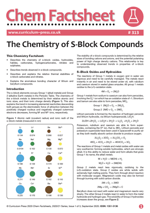 313 The Chemistry of S Block Compounds v2