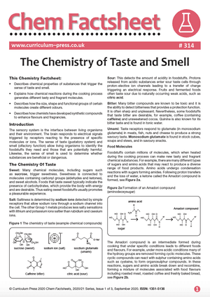 314 The Chemistry of Taste and Smell