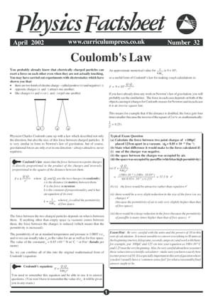 32 Coulomb Law