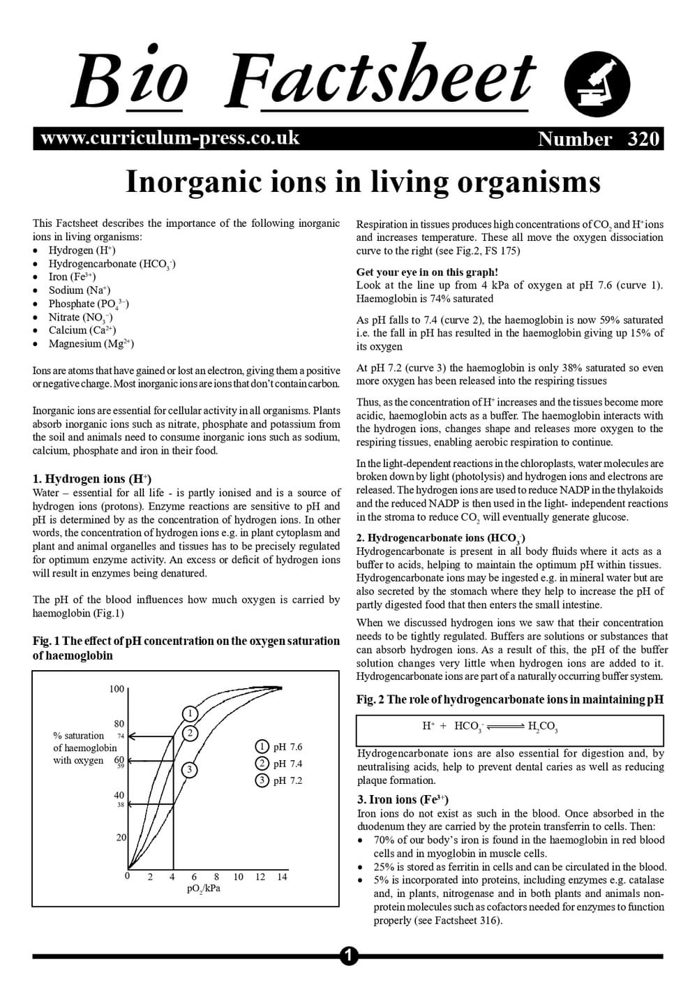 320 Inorganic Ions In Living Organisms