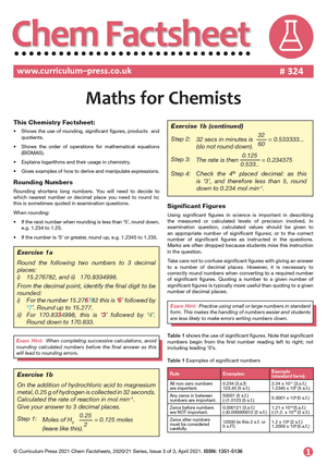 324 Maths for Chemists