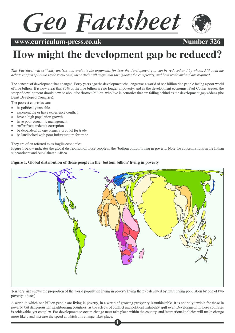 Development Gp How Might the Development Gap be Reduced - Curriculum Press