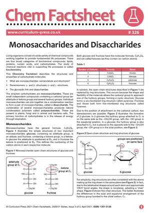 326 Monosaccharides and Disaccharides