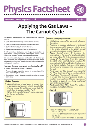 328 Applying the Gas Laws The Carnot Cycle