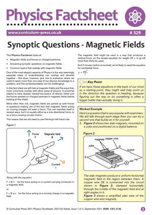 329 Synoptic Questions Magnetic Fields