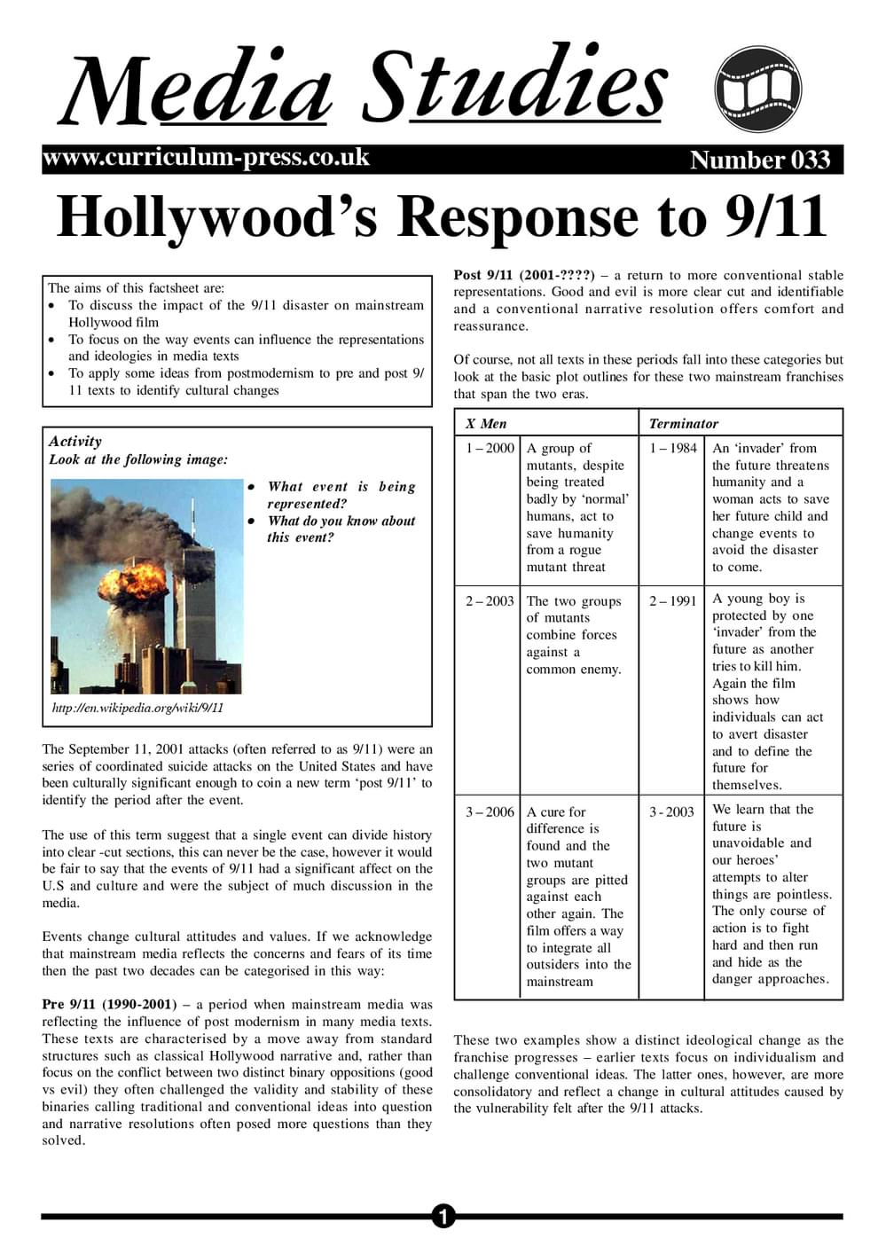 33 Hollywood 9 11 Event