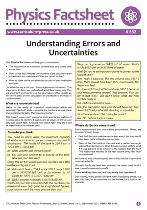 332 Understanding Errors and Uncertainties