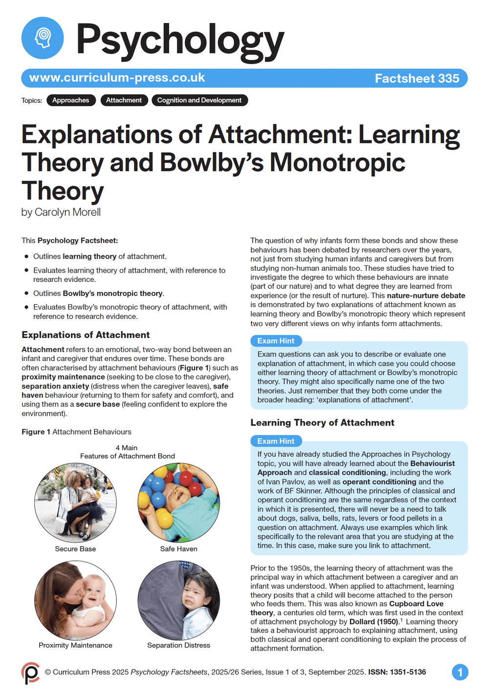 Monotropic Visual Explanations of Attachment: Learning Theory and Bowlby’s Monotropic ...