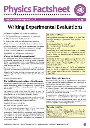 339 Writing Experimental Evaluations