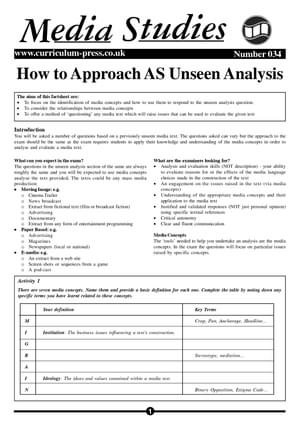 34 As Unseen Analysis