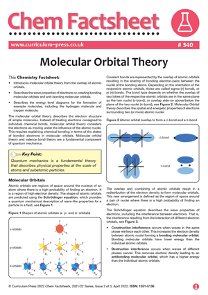 340 Molecular Orbital Theory
