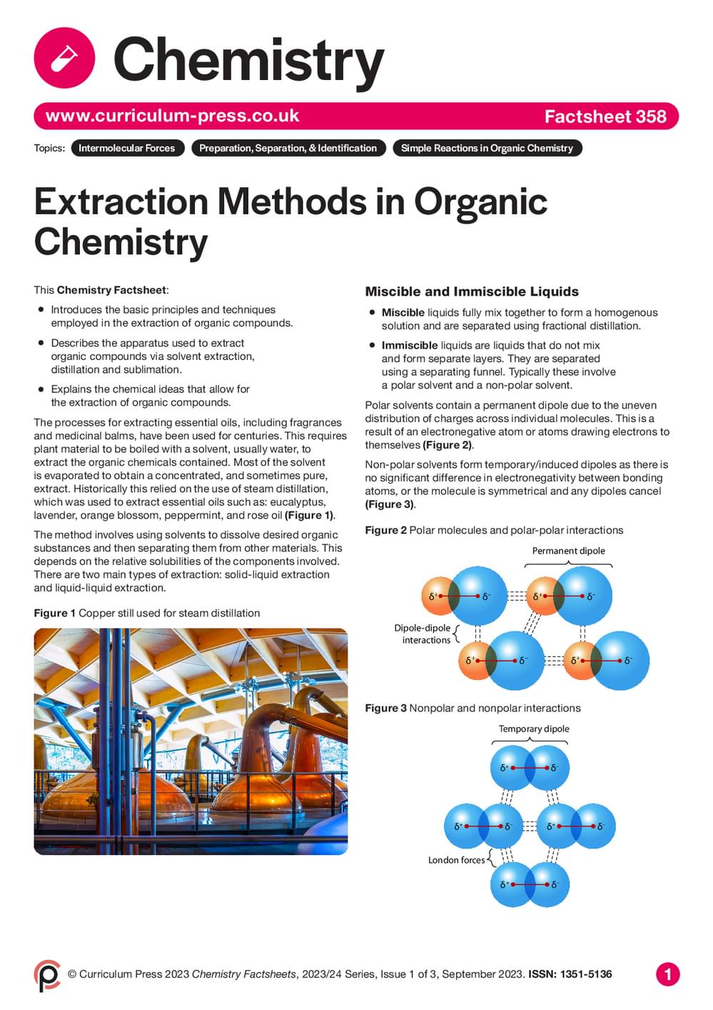 Extraction Methods in Organic Chemistry - Curriculum Press
