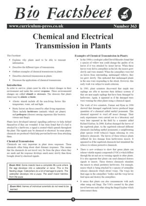 363 Chemical And Electrical Transmission In Plants