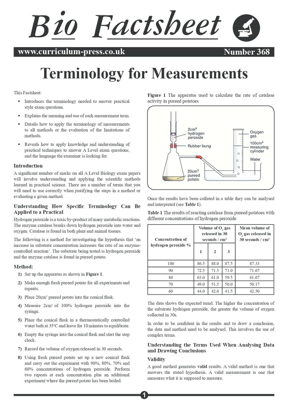 368 Terminology For Measurements