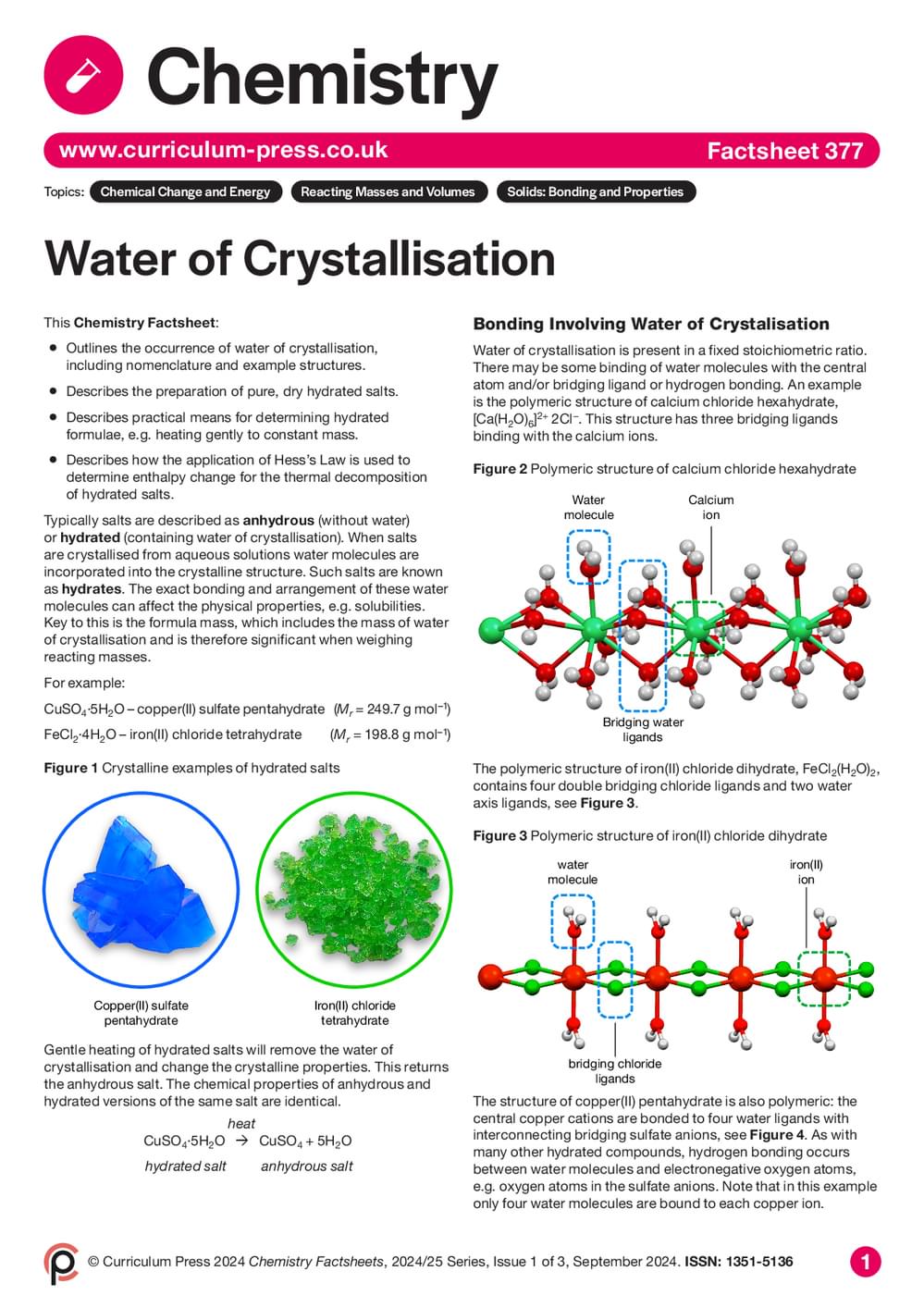 Crystallisation Gcse Simply Explained: GCSE AQA Chemistry Notes On