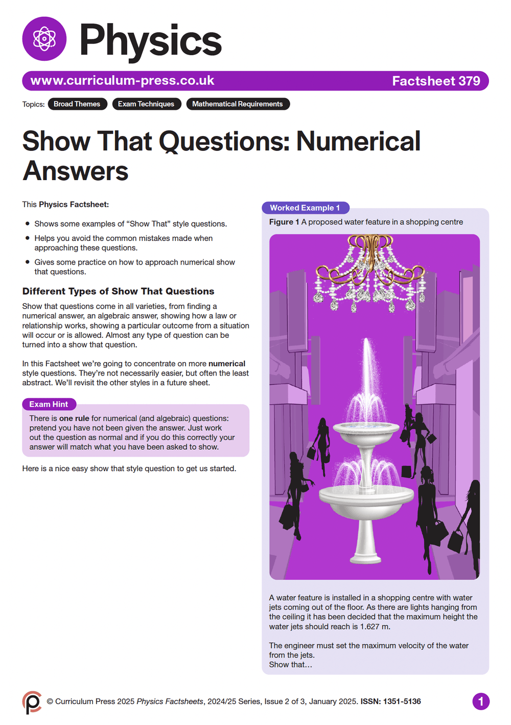 Show That Questions: Numerical Answers - Curriculum Press