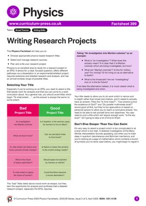 Research Writing Project Writing Research Projects - Curriculum Press