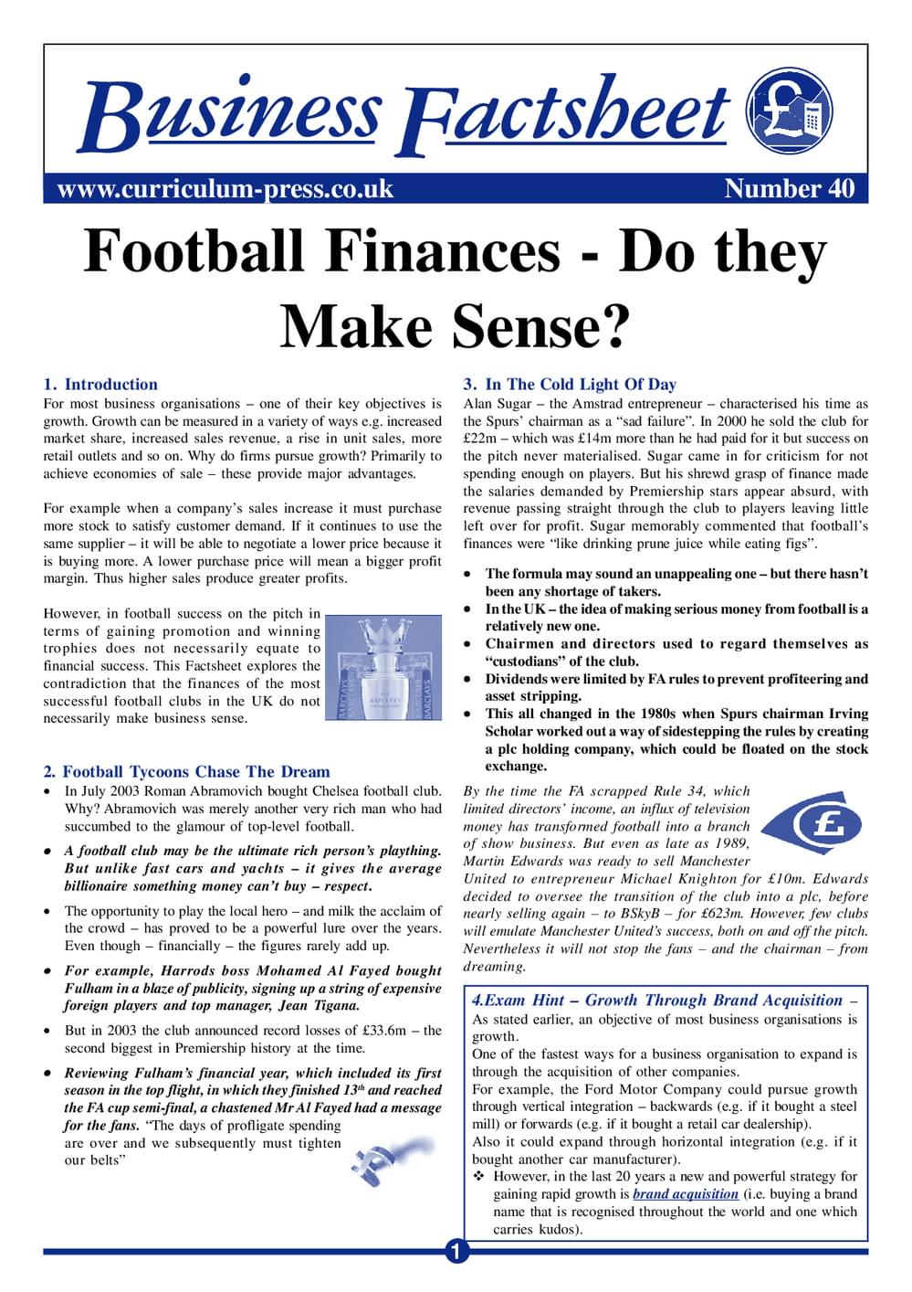 40 Football Finances