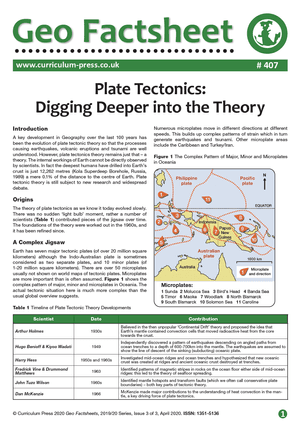 407 Plate Tectonics Digging Deeper into the Theory