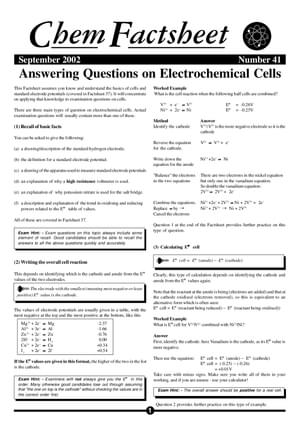 41 Ques Elec Chemical Cells