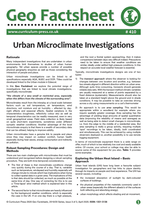 410 Urban Microclimate Investigations