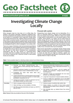 416 Investigating Climate Change Locally