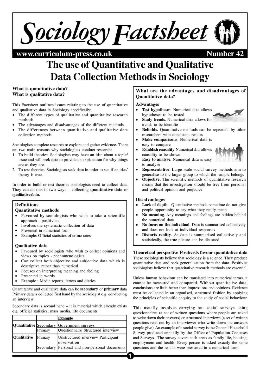 Curriculum Press - The Use of Quantitative and Qualitative Data ...