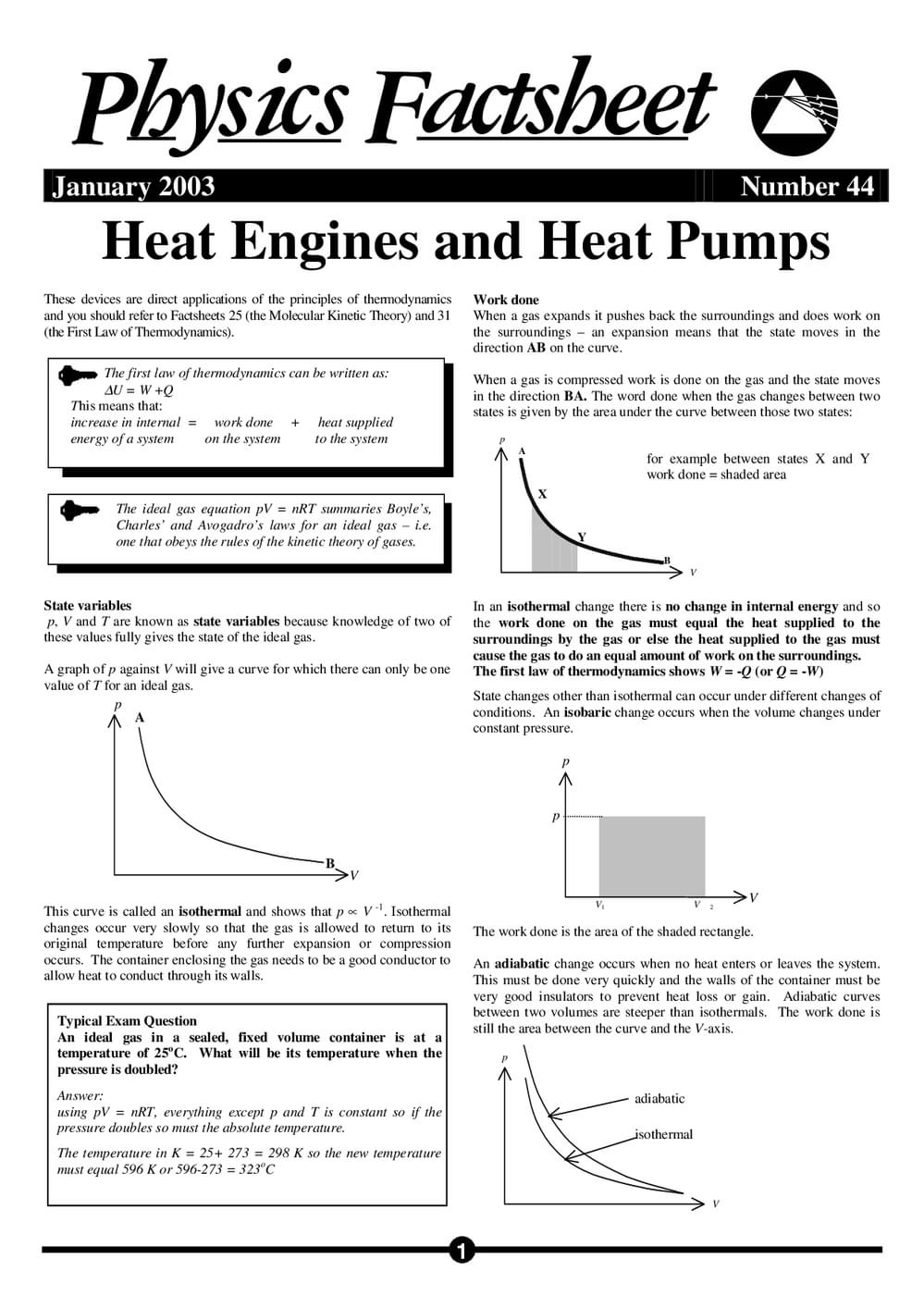 Real Heat Engines Notes.pdf Heat Engines and Heat Pumps - Curriculum Press