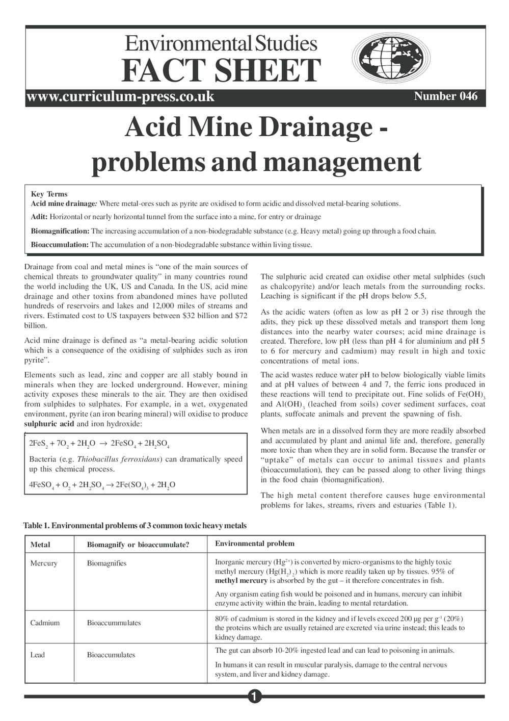 46 Acid Mine Drainage