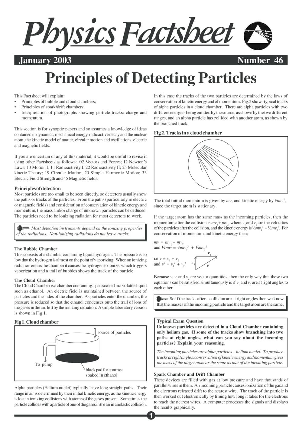 Detecting Particles Principles of Detecting Particles - Curriculum Press
