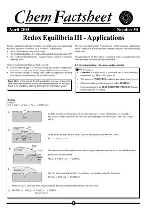 50 Redox   Applications