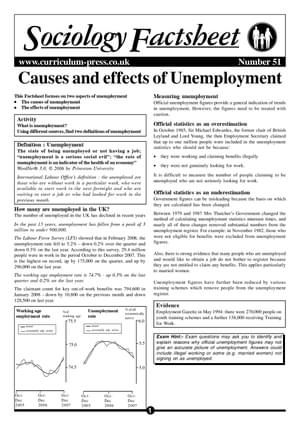 51 Causes Effects Unemploy