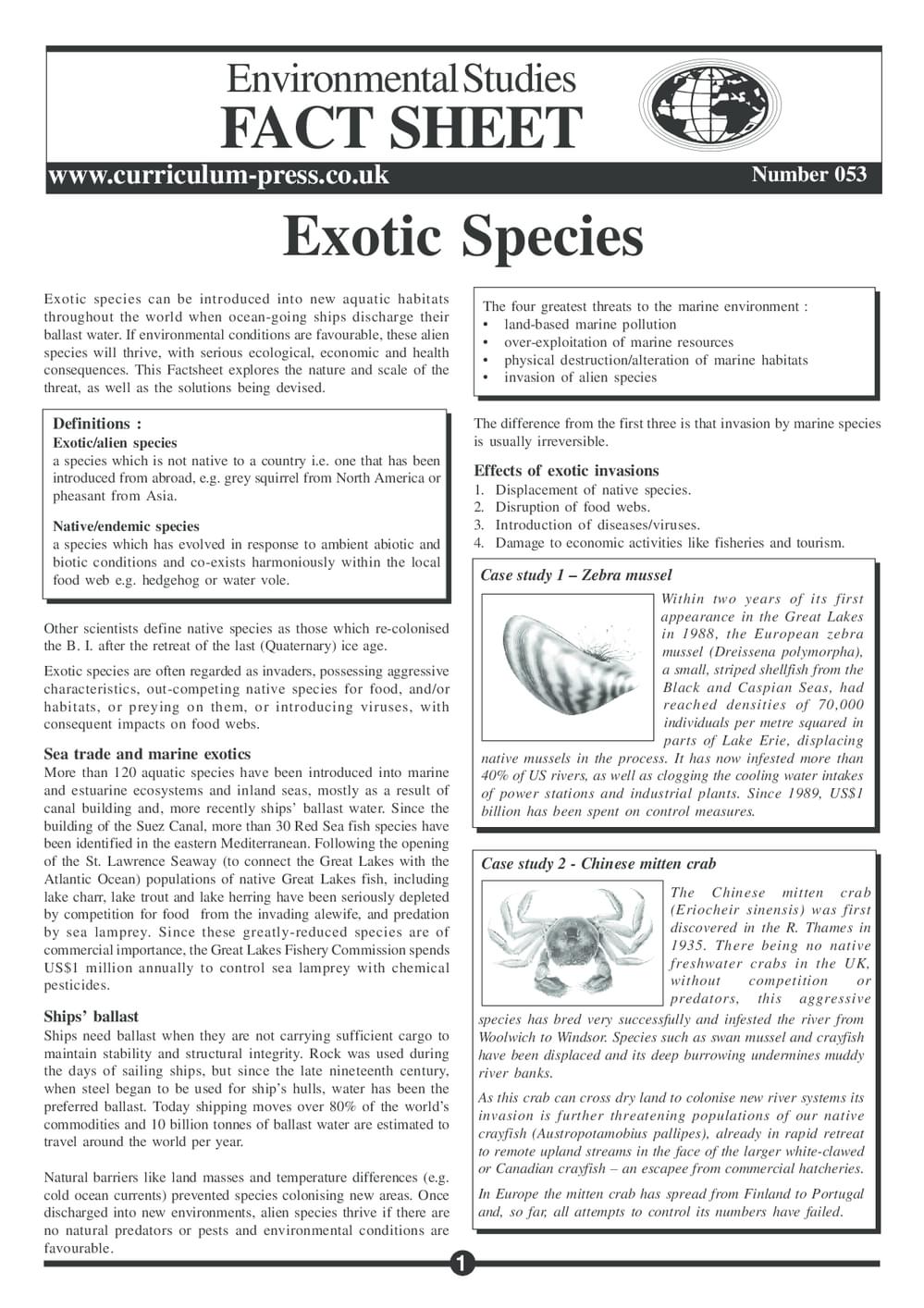 53 Exotic Species
