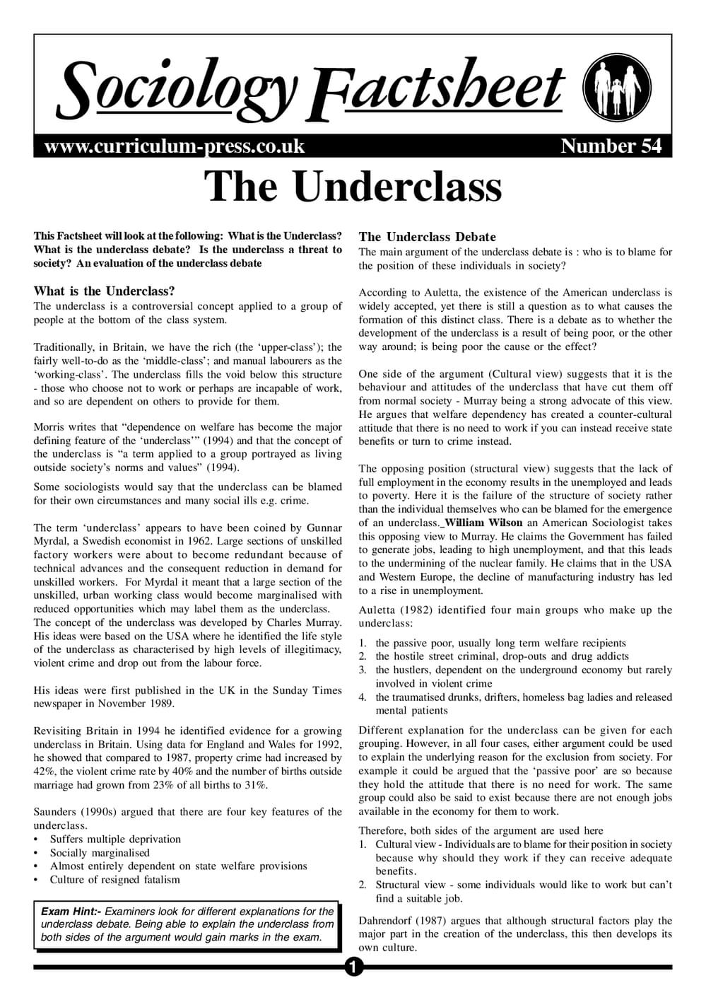 54 The Underclass