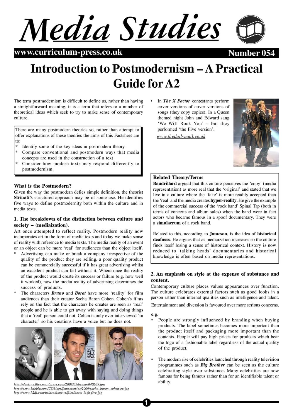 Post Modern Pdf Worksheet Curriculum Press - Introduction to Postmodernism – A Practical Guide for A2
