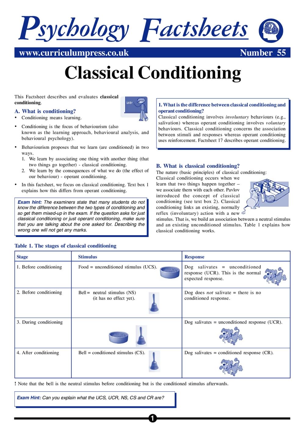 55 Classical Conditioning