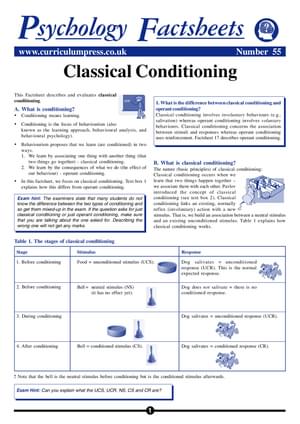 55 Classical Conditioning