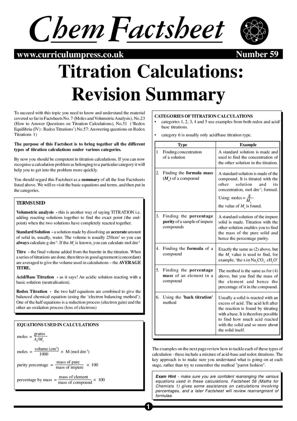 59 Titration Calculations