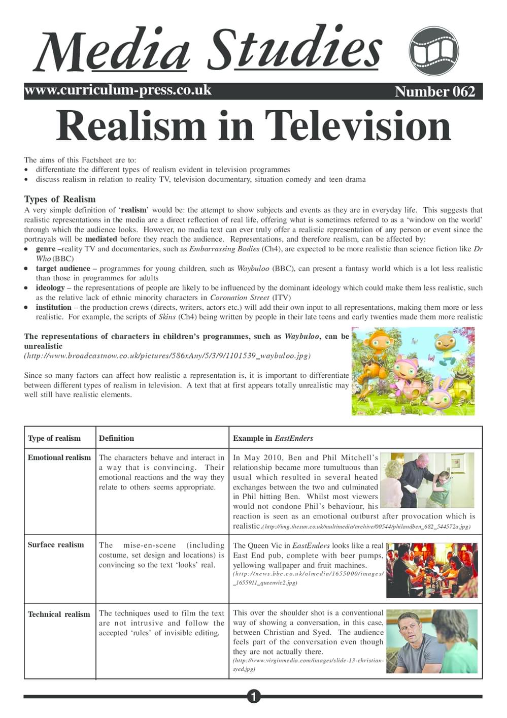 62 Realism In Tv
