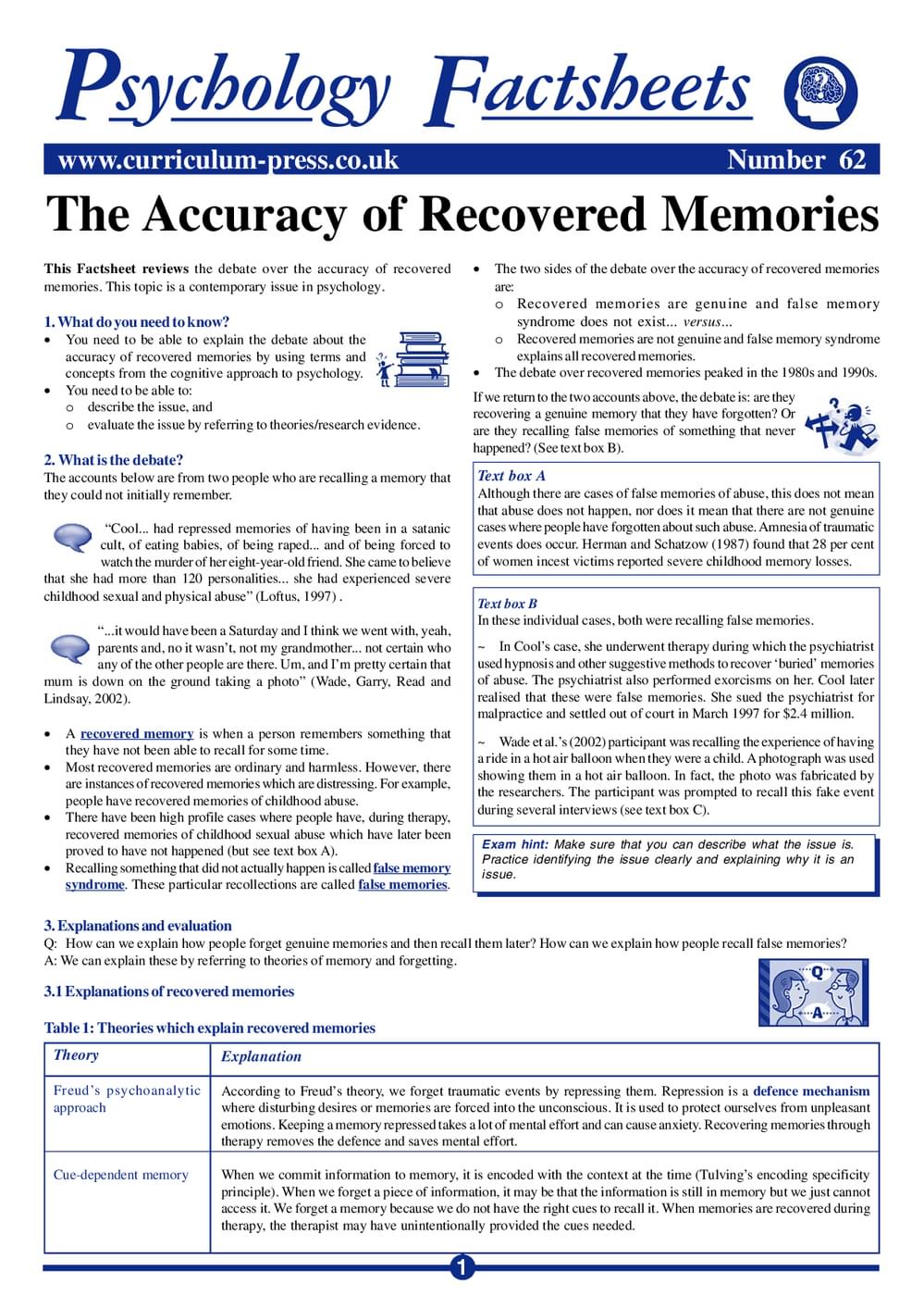 62 Recovered Memory