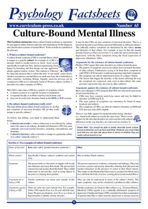 65 Culture Bound Illness